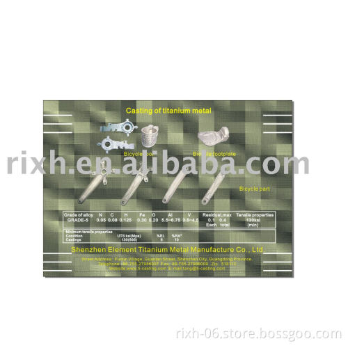 titanium motorcycle parts,titanium die casting,titanium casting for motocycle parts